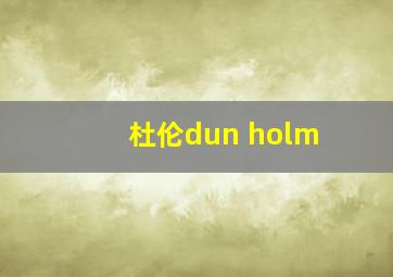 杜伦dun holm